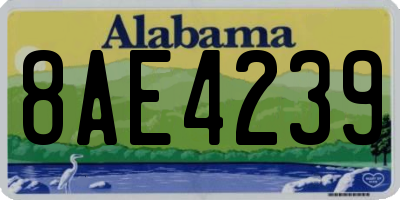 AL license plate 8AE4239