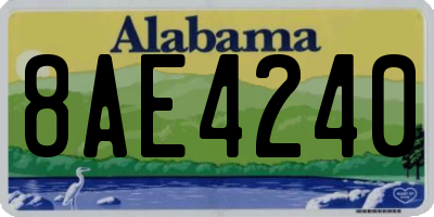AL license plate 8AE4240