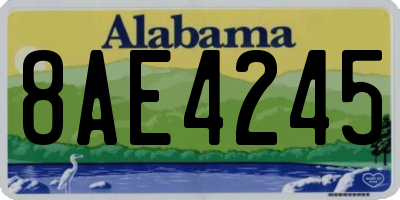 AL license plate 8AE4245