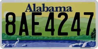 AL license plate 8AE4247