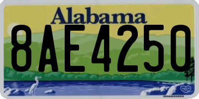 AL license plate 8AE4250