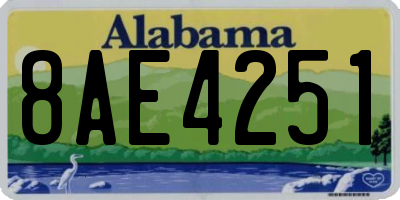 AL license plate 8AE4251