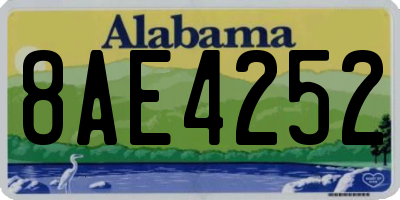 AL license plate 8AE4252