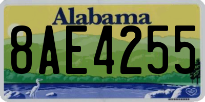 AL license plate 8AE4255