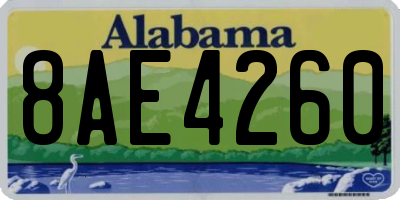 AL license plate 8AE4260