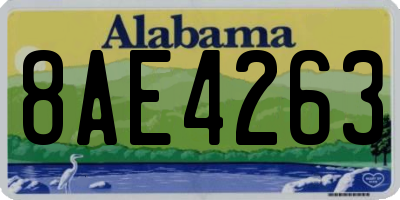 AL license plate 8AE4263