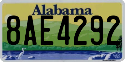 AL license plate 8AE4292