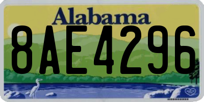 AL license plate 8AE4296