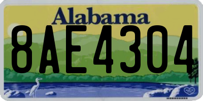 AL license plate 8AE4304
