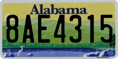 AL license plate 8AE4315