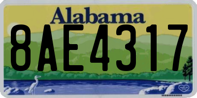AL license plate 8AE4317