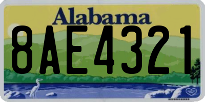 AL license plate 8AE4321