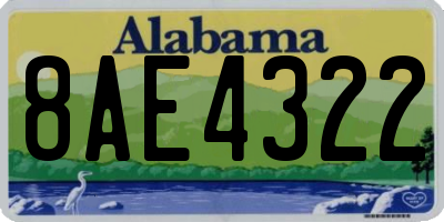 AL license plate 8AE4322