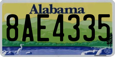 AL license plate 8AE4335
