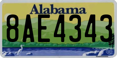 AL license plate 8AE4343