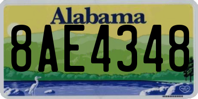 AL license plate 8AE4348