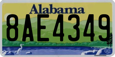 AL license plate 8AE4349