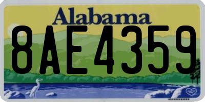AL license plate 8AE4359
