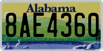 AL license plate 8AE4360