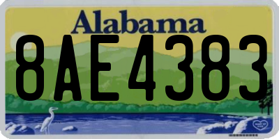 AL license plate 8AE4383