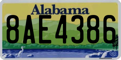 AL license plate 8AE4386