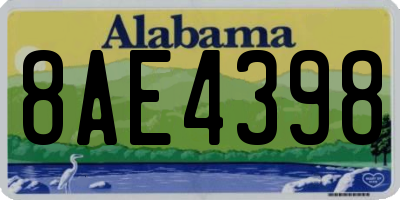 AL license plate 8AE4398