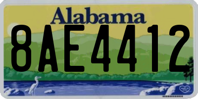 AL license plate 8AE4412