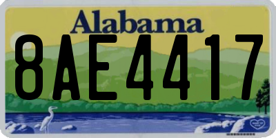 AL license plate 8AE4417