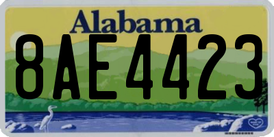 AL license plate 8AE4423