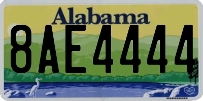AL license plate 8AE4444