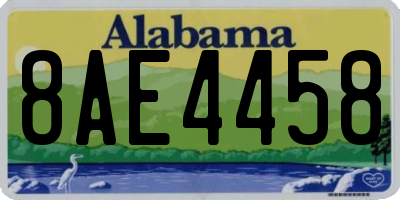 AL license plate 8AE4458