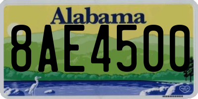 AL license plate 8AE4500