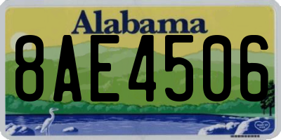 AL license plate 8AE4506