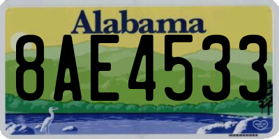 AL license plate 8AE4533