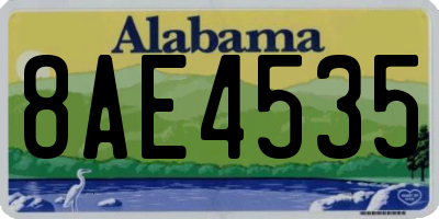 AL license plate 8AE4535