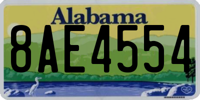 AL license plate 8AE4554