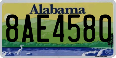 AL license plate 8AE4580