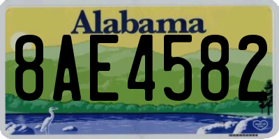 AL license plate 8AE4582
