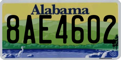 AL license plate 8AE4602