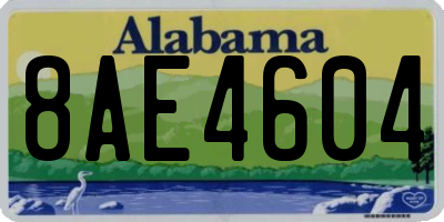 AL license plate 8AE4604