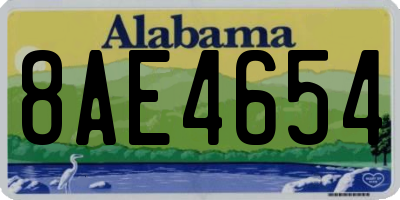 AL license plate 8AE4654