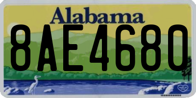 AL license plate 8AE4680