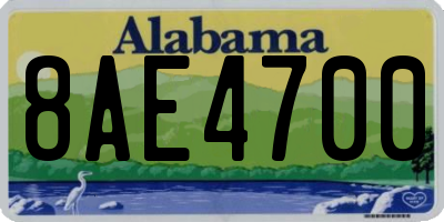 AL license plate 8AE4700