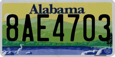 AL license plate 8AE4703