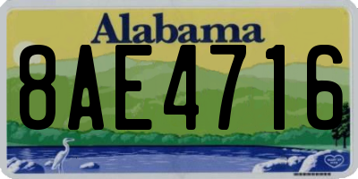 AL license plate 8AE4716