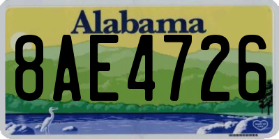 AL license plate 8AE4726