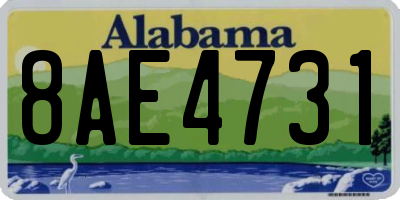 AL license plate 8AE4731