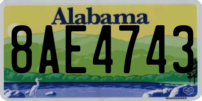 AL license plate 8AE4743