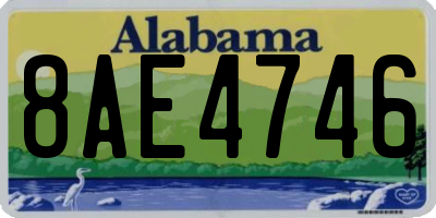 AL license plate 8AE4746