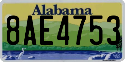 AL license plate 8AE4753
